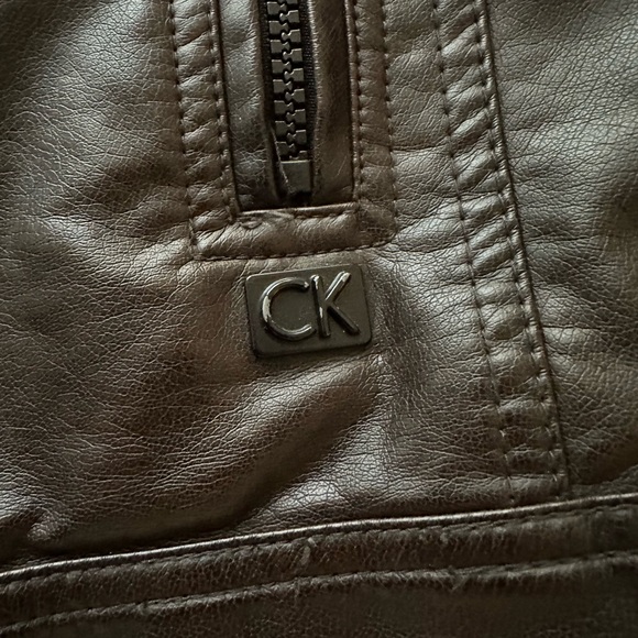 Men’s Calvin Klein Faux Leather Jacket - Picture 9 of 13